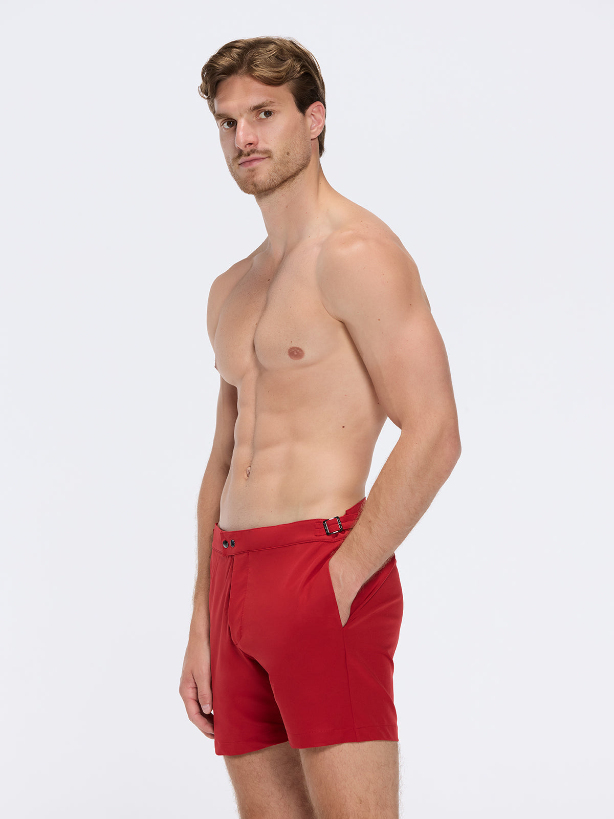 Jack Red Swim Bulldog Swim Shorts | Moeva | Shorts | Each week unveils new pieces—luxury swimwear, fluid resort silhouettes, and elevated summer-to-evening essentials designed to carry you from coastal escapes to city nights.