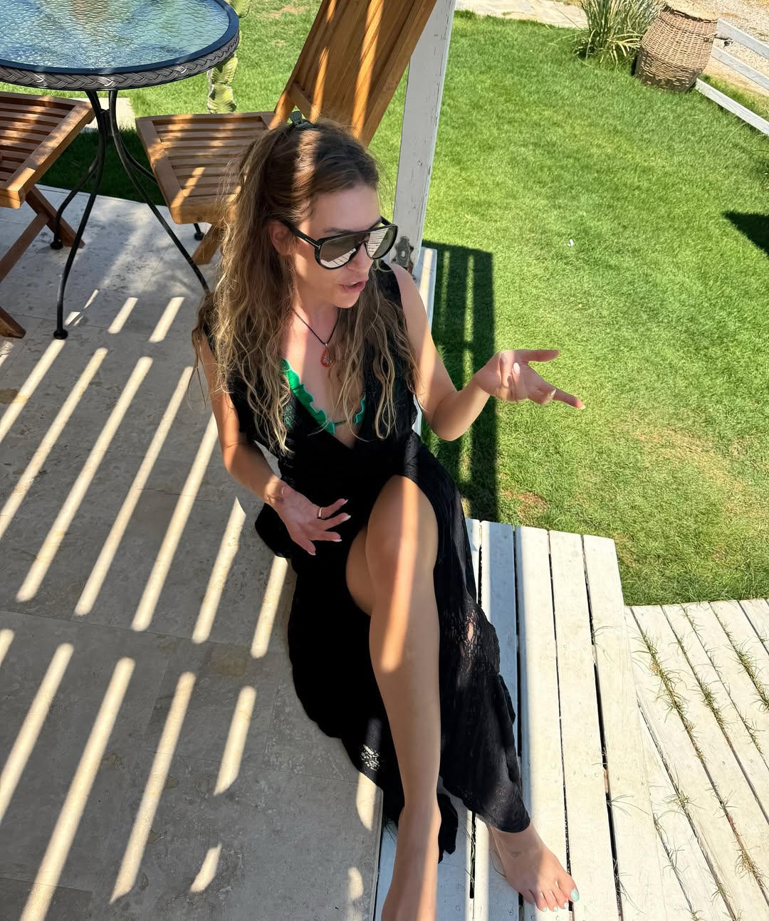 Sinem Kobal - Aveline Black Sleeveless Lace Maxi Kaftan | Moeva | Kaftan | Each week unveils new pieces—luxury swimwear, fluid resort silhouettes, and elevated summer-to-evening essentials designed to carry you from coastal escapes to city nights.