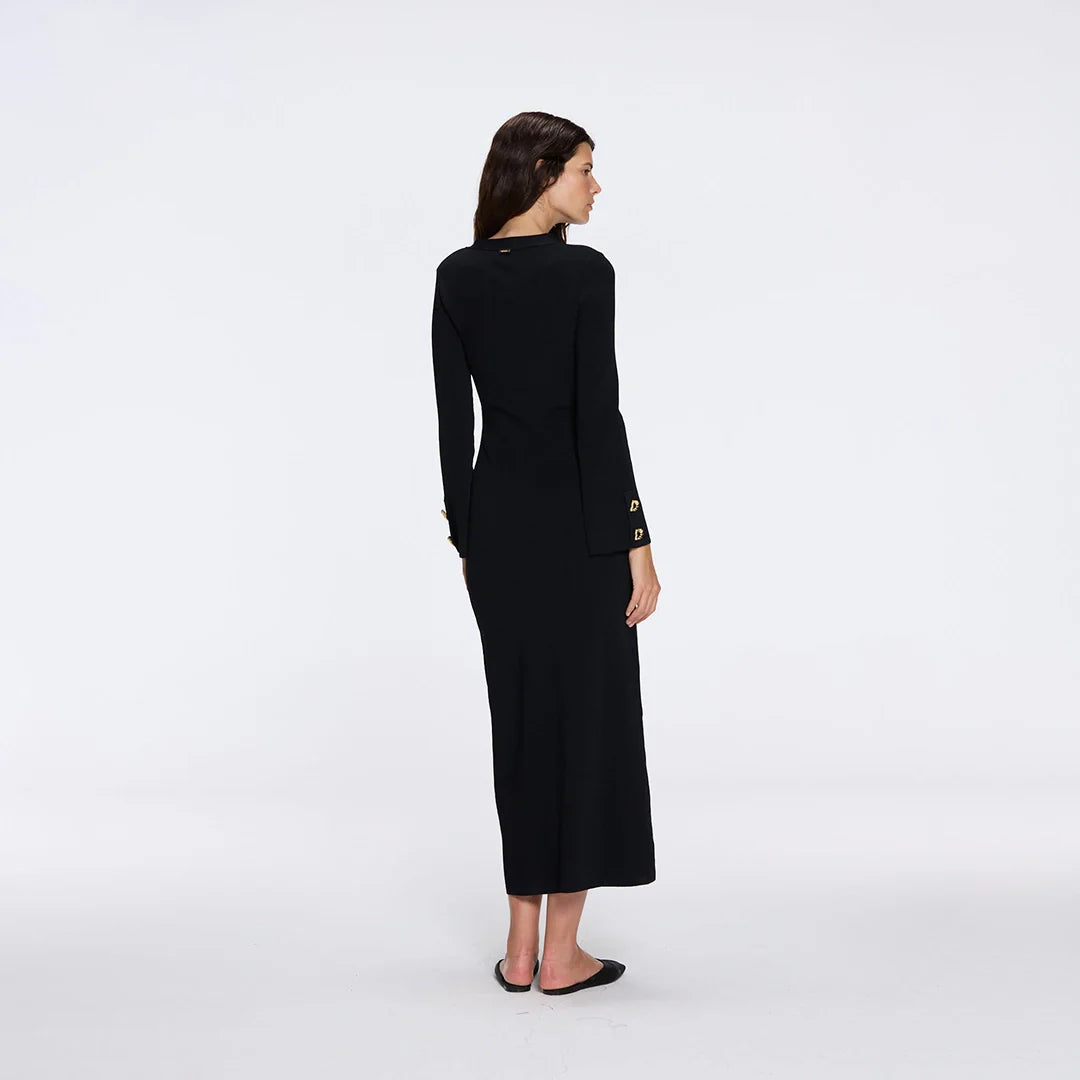 Aslı Şen - Brezia Black Knitted Maxi Dress With Long Sleeve | Moeva | Dress | Each week unveils new pieces—luxury swimwear, fluid resort silhouettes, and elevated summer-to-evening essentials designed to carry you from coastal escapes to city nights.