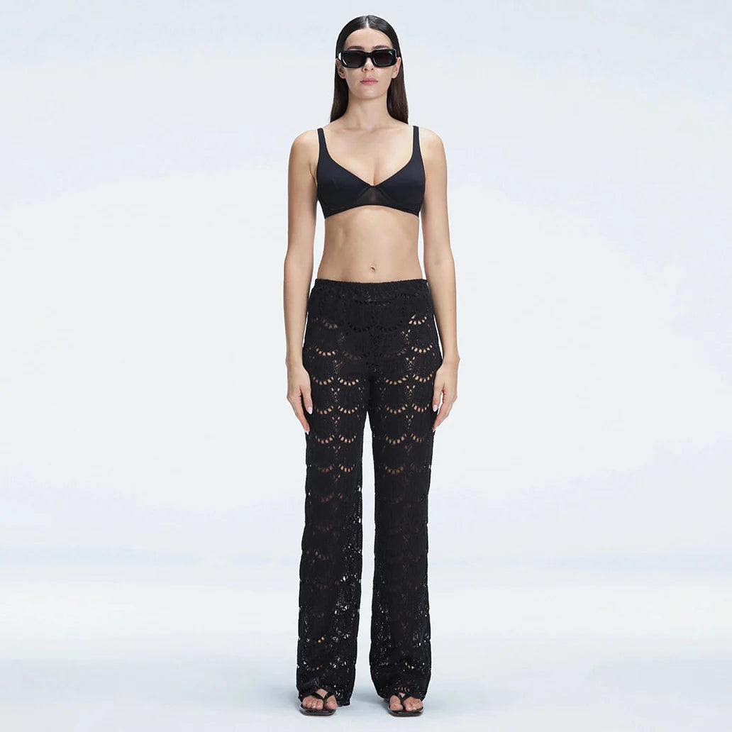 Elysia Black Lace Crochet High Waist Pants | Moeva | Set | Each week unveils new pieces—luxury swimwear, fluid resort silhouettes, and elevated summer-to-evening essentials designed to carry you from coastal escapes to city nights.