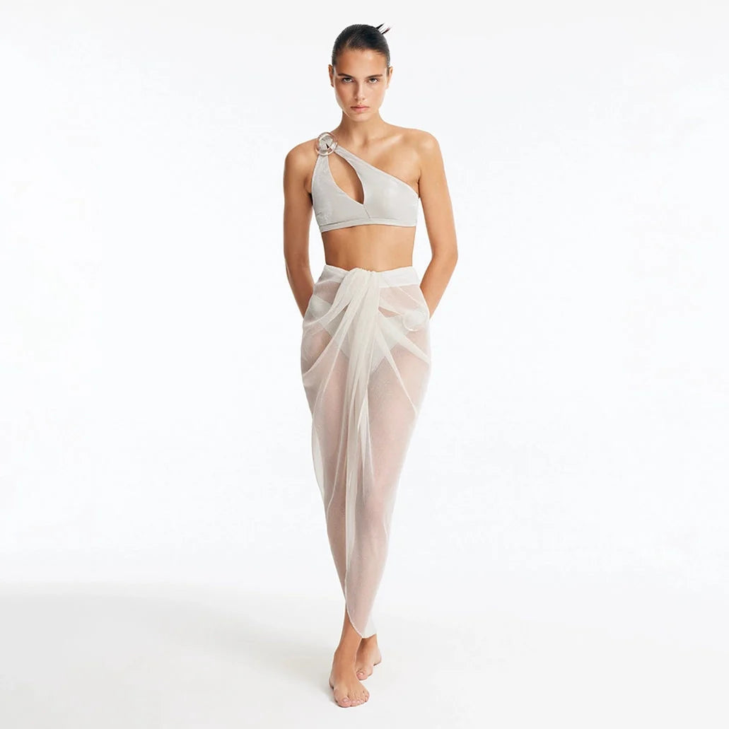 Fern Silver Mesh Maxi Skirt | Moeva | Skirt | Each week unveils new pieces—luxury swimwear, fluid resort silhouettes, and elevated summer-to-evening essentials designed to carry you from coastal escapes to city nights.