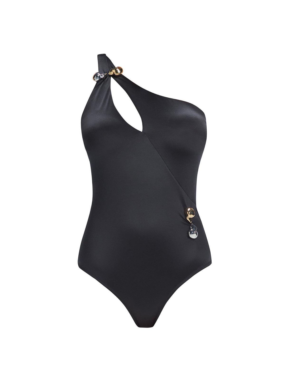 Solene Black One Shoulder Swimsuit | Moeva | Swimsuit | Each week unveils new pieces—luxury swimwear, fluid resort silhouettes, and elevated summer-to-evening essentials designed to carry you from coastal escapes to city nights.