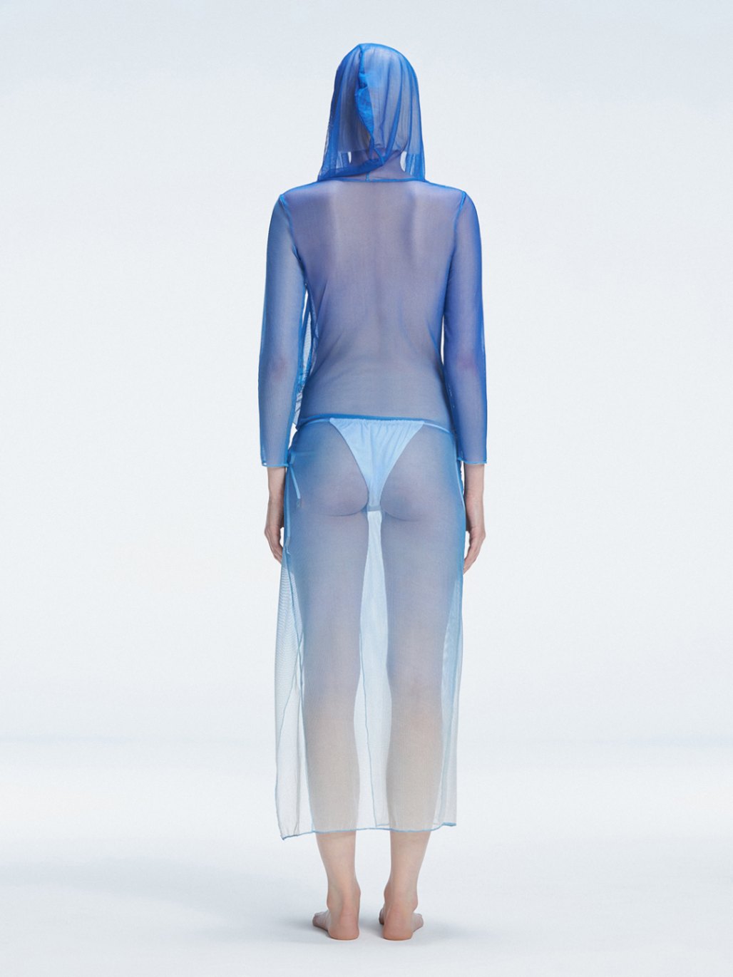 Elif Şahin - Eva Blue Bikini Set And Rosie Blue Optical Long Sleeve Maxi Dress | Moeva | Set | Each week unveils new pieces—luxury swimwear, fluid resort silhouettes, and elevated summer-to-evening essentials designed to carry you from coastal escapes to city nights.