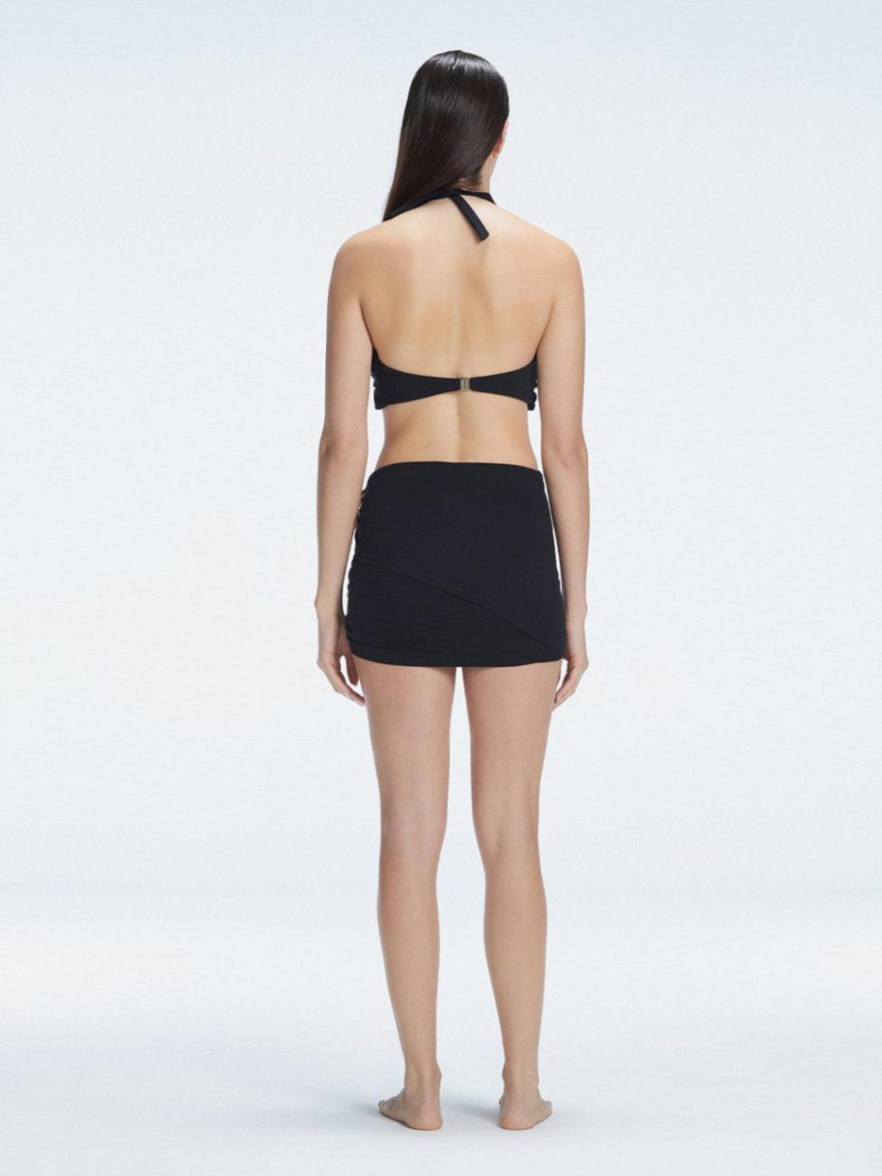 Siena Black Mesh Detail Mini Skirt | Moeva | Skirt | Each week unveils new pieces—luxury swimwear, fluid resort silhouettes, and elevated summer-to-evening essentials designed to carry you from coastal escapes to city nights.