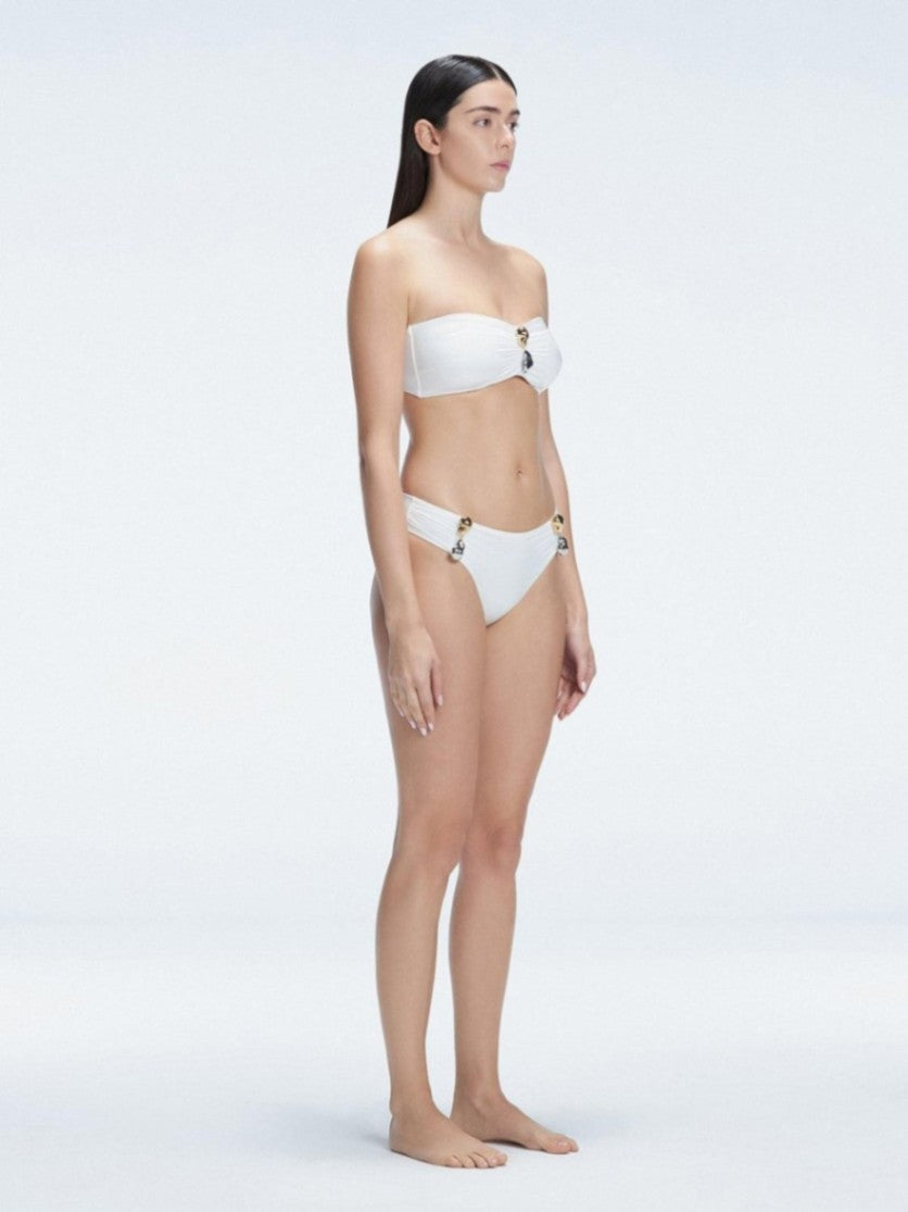 Ilana White Bandeu Full Coverage Piece Bikini Set | Moeva | Bikini Set | Each week unveils new pieces—luxury swimwear, fluid resort silhouettes, and elevated summer-to-evening essentials designed to carry you from coastal escapes to city nights.