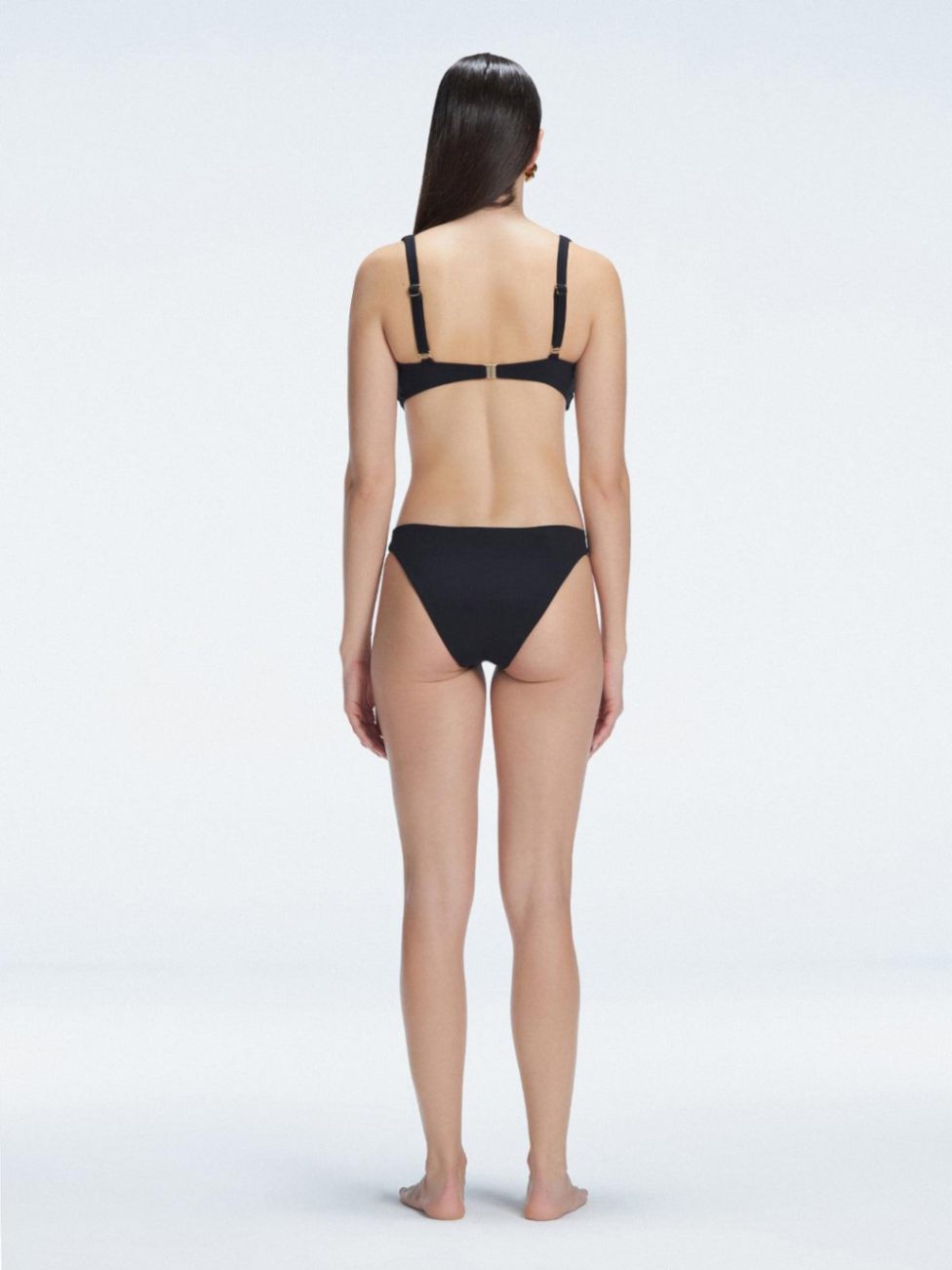 Emilia Black Balconette Mid Coverage Solid Bikini Sets | Moeva | Bikini Set | Each week unveils new pieces—luxury swimwear, fluid resort silhouettes, and elevated summer-to-evening essentials designed to carry you from coastal escapes to city nights.