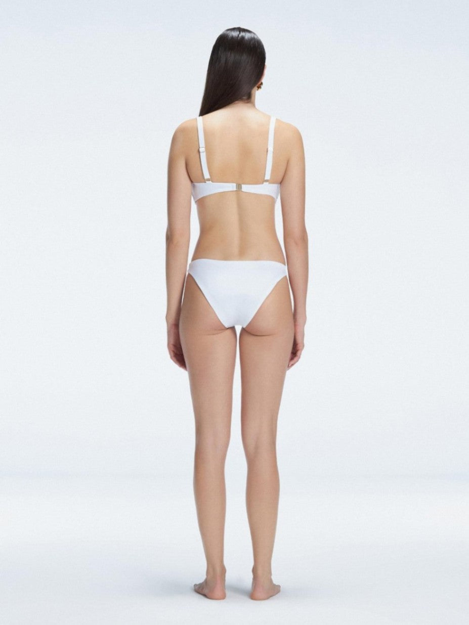 Natalie Lim Suarez - Emilia White Balconette Mid Coverage Solid Bikini Sets | Moeva | Bikini Set | Each week unveils new pieces—luxury swimwear, fluid resort silhouettes, and elevated summer-to-evening essentials designed to carry you from coastal escapes to city nights.