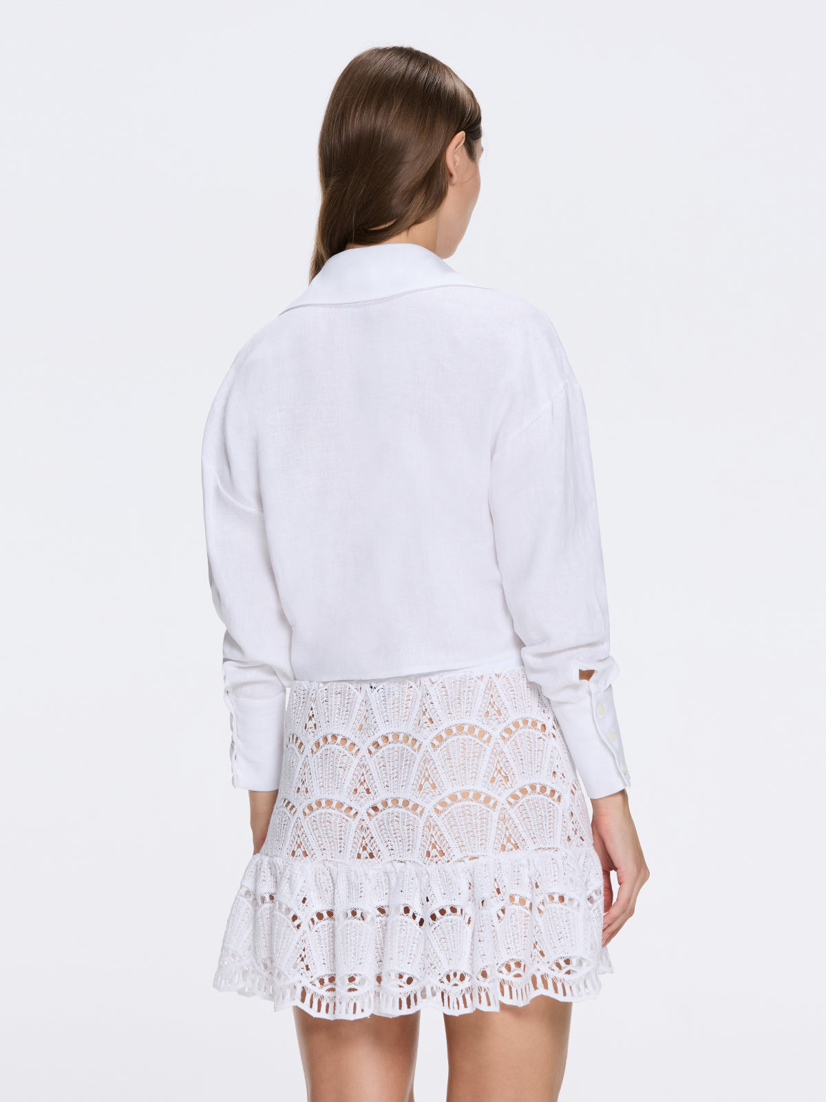 Nice White Crochet Detail Mini Skirt | Moeva | Skirts | Each week unveils new pieces—luxury swimwear, fluid resort silhouettes, and elevated summer-to-evening essentials designed to carry you from coastal escapes to city nights.