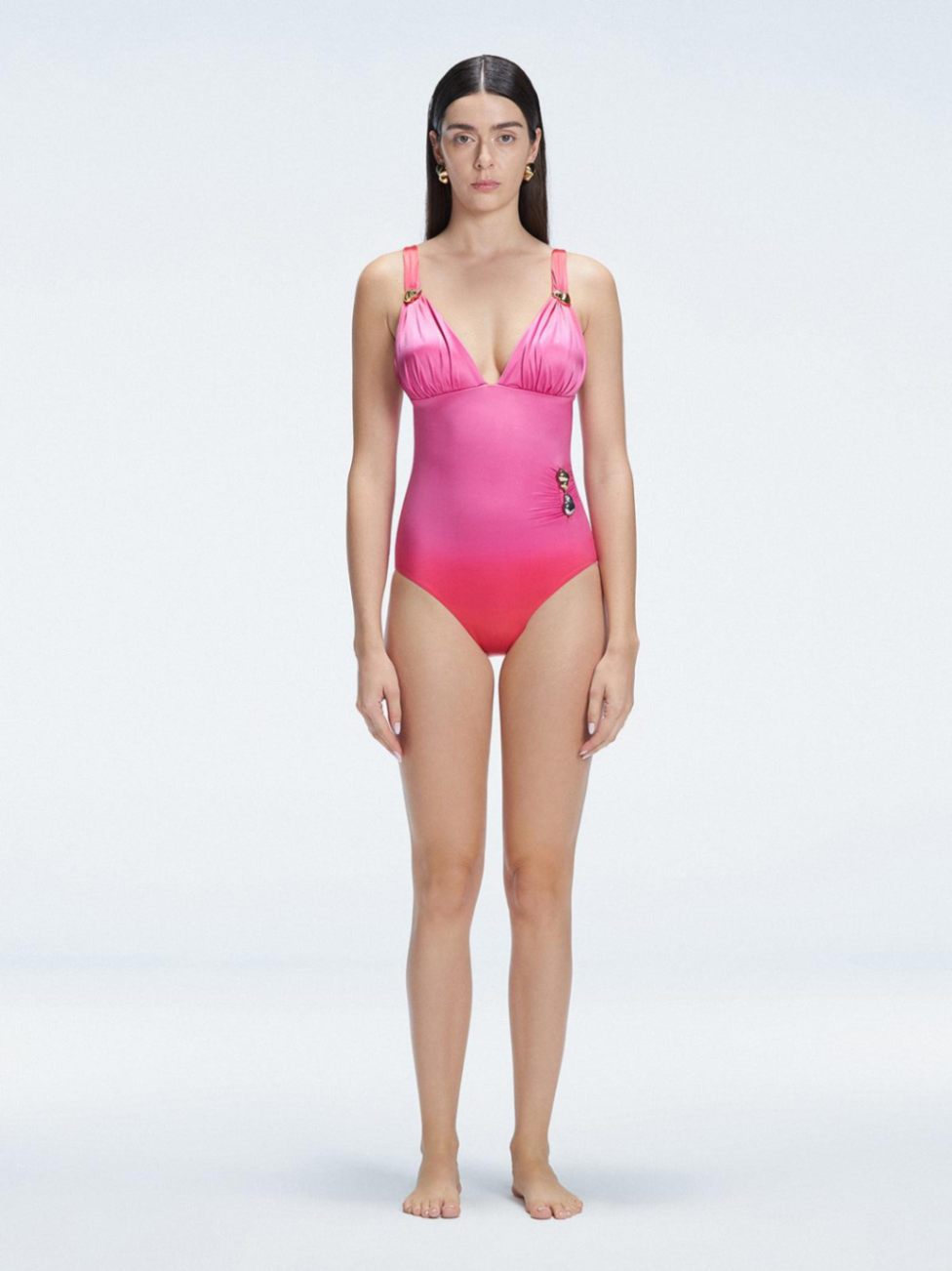Natalie Lim Suarez - Marina Gradient V Neck Swimsuit | Moeva | Swimsuit | Each week unveils new pieces—luxury swimwear, fluid resort silhouettes, and elevated summer-to-evening essentials designed to carry you from coastal escapes to city nights.