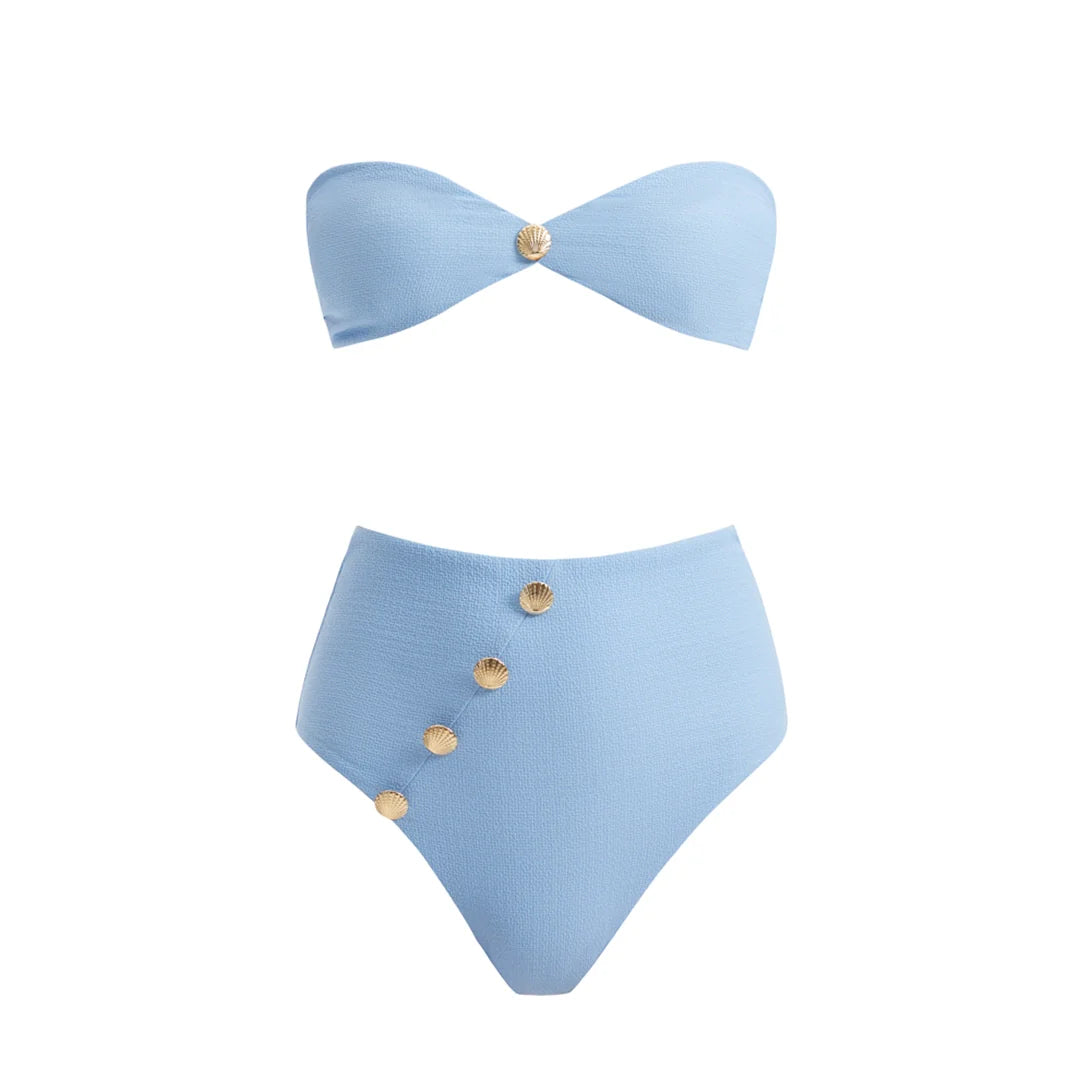 Baia Baby Bandeau High Waist Bikini Set | Moeva | Bikini Set | Each week unveils new pieces—luxury swimwear, fluid resort silhouettes, and elevated summer-to-evening essentials designed to carry you from coastal escapes to city nights.