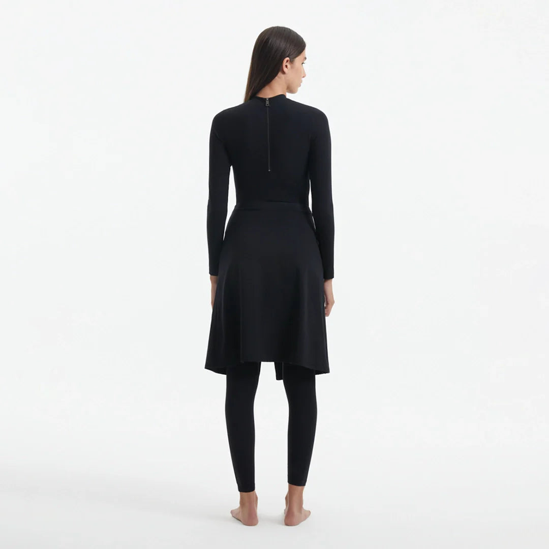 Meissa Black Full-Coverage Modest Swim Set | Moeva | Swimsuit | Each week unveils new pieces—luxury swimwear, fluid resort silhouettes, and elevated summer-to-evening essentials designed to carry you from coastal escapes to city nights.