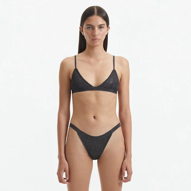 North Silver Triangle Mid Coverage Knitted Bikini Set | Moeva | Bikini Set | Each week unveils new pieces—luxury swimwear, fluid resort silhouettes, and elevated summer-to-evening essentials designed to carry you from coastal escapes to city nights.
