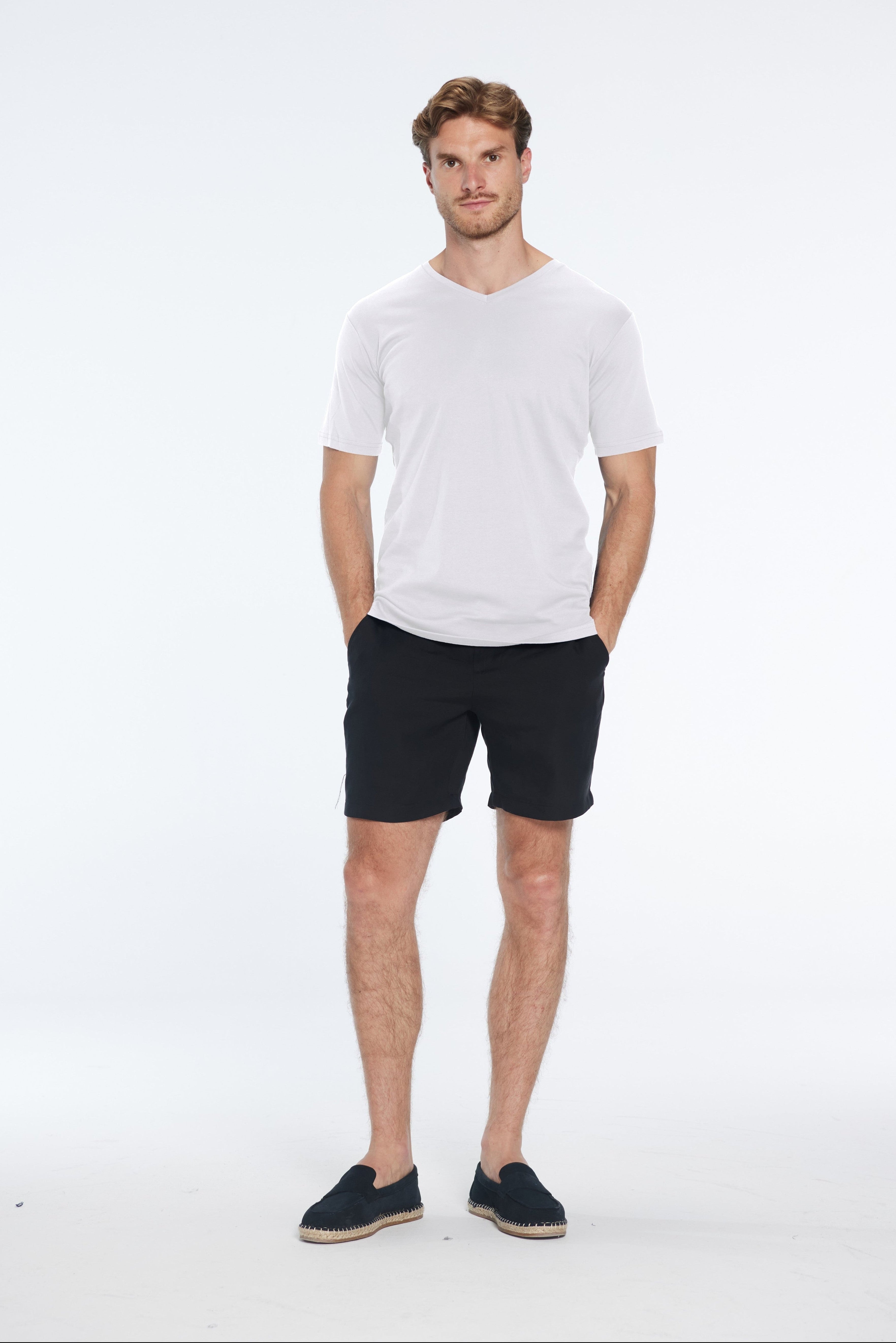 Rex White V-Neck Cotton T-Shirt | Moeva | T-Shirt | Each week unveils new pieces—luxury swimwear, fluid resort silhouettes, and elevated summer-to-evening essentials designed to carry you from coastal escapes to city nights.