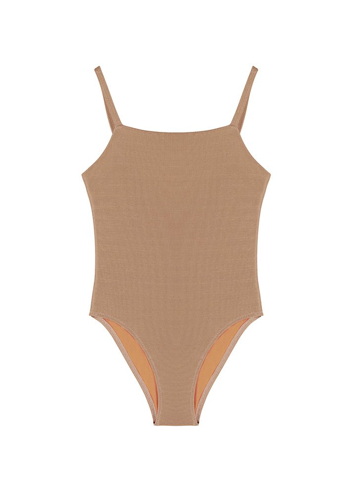 Amalia Bronze Kids Swimsuit | Moeva | Kids Swimsuits | Each week unveils new pieces—luxury swimwear, fluid resort silhouettes, and elevated summer-to-evening essentials designed to carry you from coastal escapes to city nights.