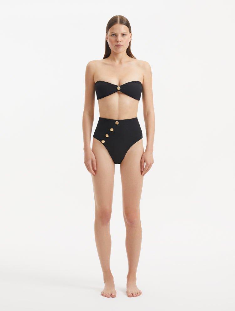 Baia Black High Waist Bikini Bottom | Moeva | Bikini Bottom | Each week unveils new pieces—luxury swimwear, fluid resort silhouettes, and elevated summer-to-evening essentials designed to carry you from coastal escapes to city nights.