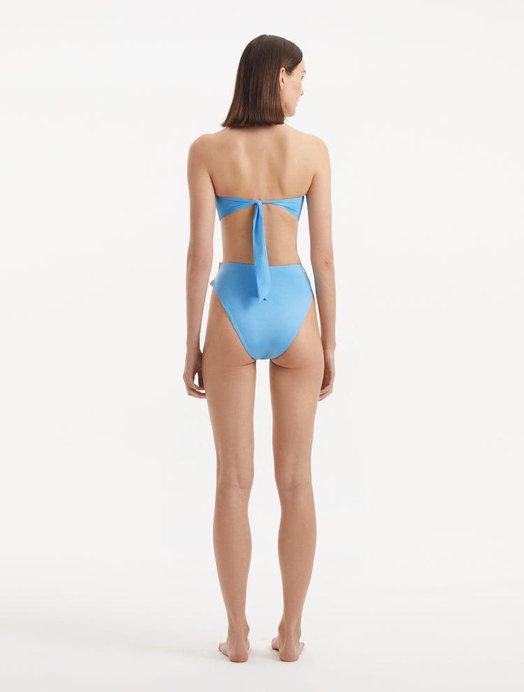 Clyde Baby Blue High Waist Satin Bikini Bottom | Moeva | Bikini Bottom | Each week unveils new pieces—luxury swimwear, fluid resort silhouettes, and elevated summer-to-evening essentials designed to carry you from coastal escapes to city nights.