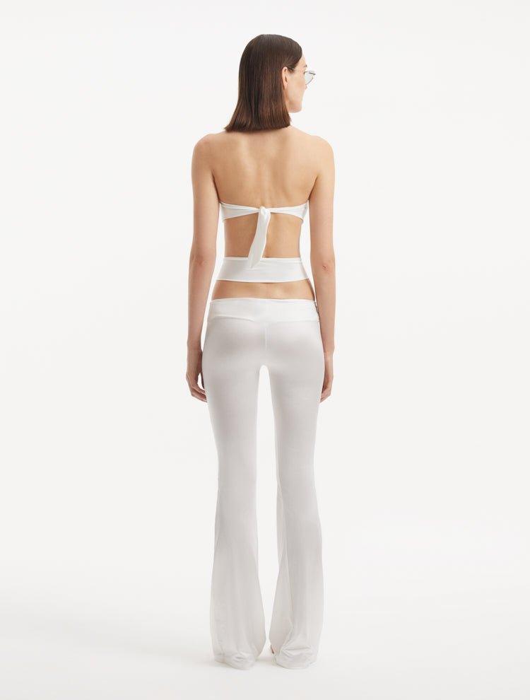 Yulia German - Clyde White Bandeau High Waist Satin Bikini Set | Moeva | Bikini Sets | Each week unveils new pieces—luxury swimwear, fluid resort silhouettes, and elevated summer-to-evening essentials designed to carry you from coastal escapes to city nights.