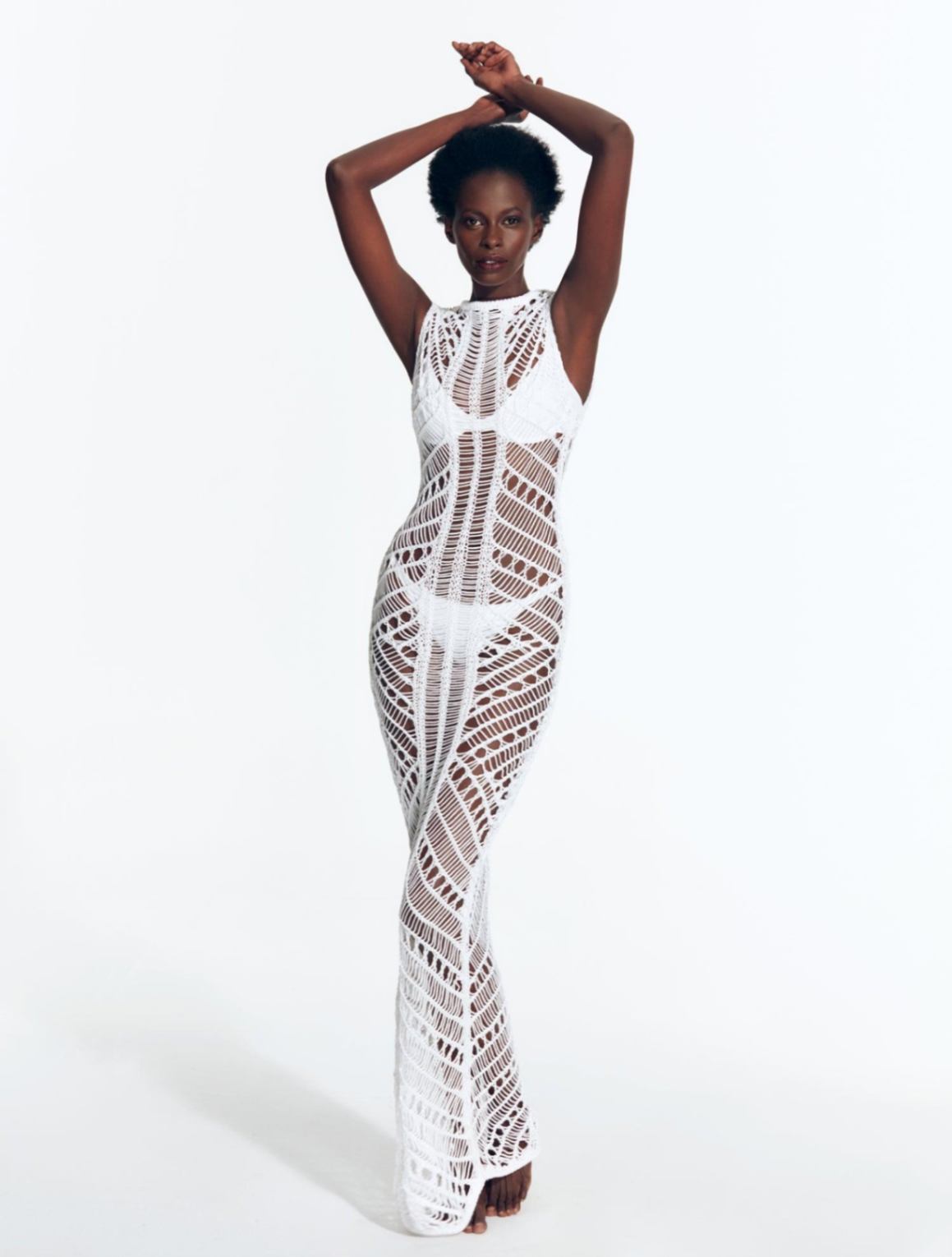 Luna White Knit Sleeveless Maxi Dress | Moeva | Dress | Each week unveils new pieces—luxury swimwear, fluid resort silhouettes, and elevated summer-to-evening essentials designed to carry you from coastal escapes to city nights.