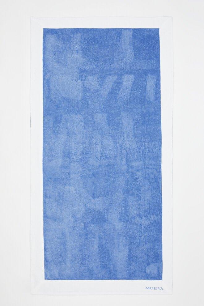 Monaco Blue/White Towel | Moeva | Towel | Each week unveils new pieces—luxury swimwear, fluid resort silhouettes, and elevated summer-to-evening essentials designed to carry you from coastal escapes to city nights.