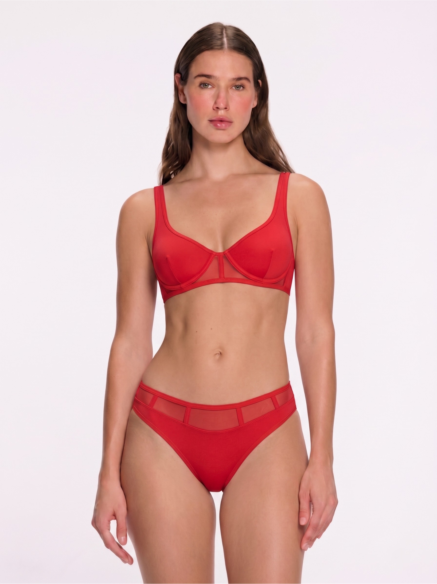 Lorelai Red Underwired Full Coverage Solid Bikini Sets | Moeva | Bikini Set | Each week unveils new pieces—luxury swimwear, fluid resort silhouettes, and elevated summer-to-evening essentials designed to carry you from coastal escapes to city nights.