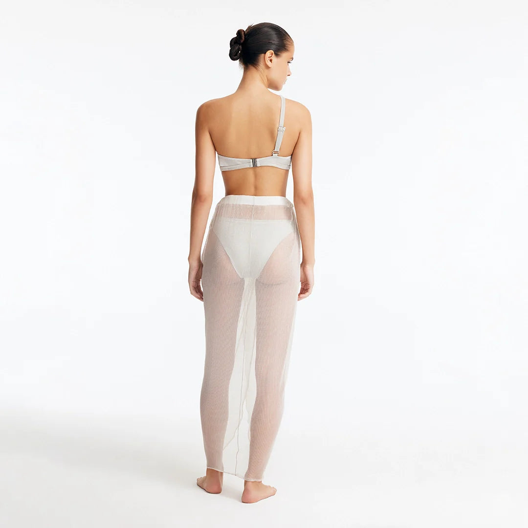 Fern Silver Mesh Maxi Skirt | Moeva | Skirt | Each week unveils new pieces—luxury swimwear, fluid resort silhouettes, and elevated summer-to-evening essentials designed to carry you from coastal escapes to city nights.