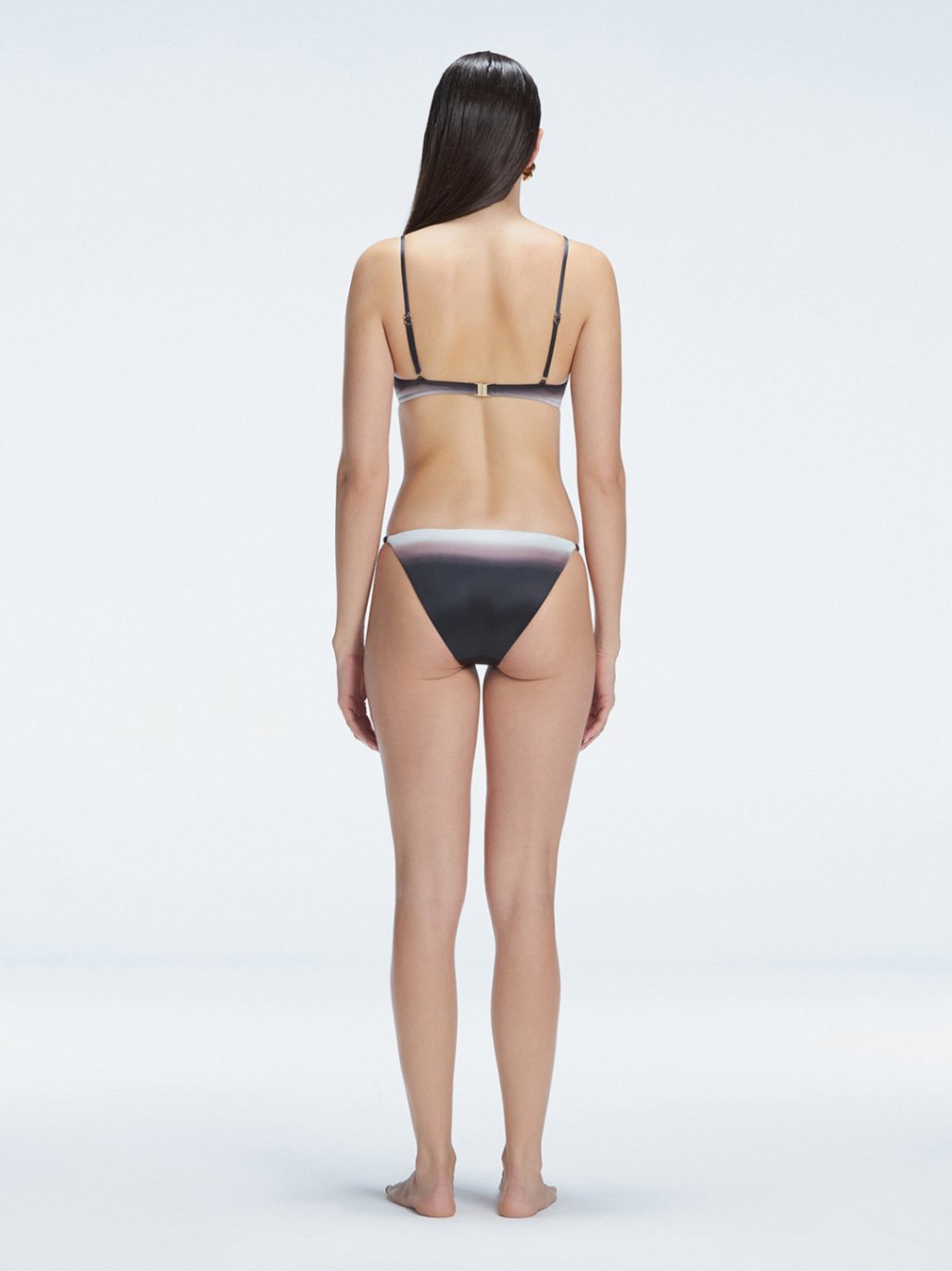 Rory Black Optical Underwired Satin Bikini Top | Moeva | Bikini Top | Each week unveils new pieces—luxury swimwear, fluid resort silhouettes, and elevated summer-to-evening essentials designed to carry you from coastal escapes to city nights.