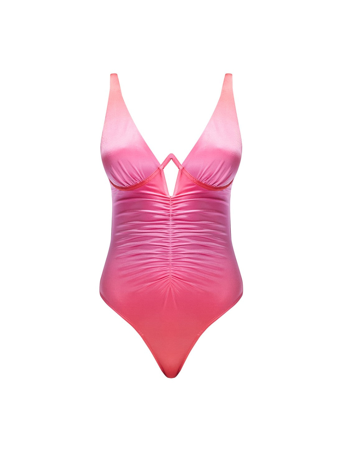 Emma Gradient V Neck Satin Swimsuit | Moeva | Swimsuit | Each week unveils new pieces—luxury swimwear, fluid resort silhouettes, and elevated summer-to-evening essentials designed to carry you from coastal escapes to city nights.