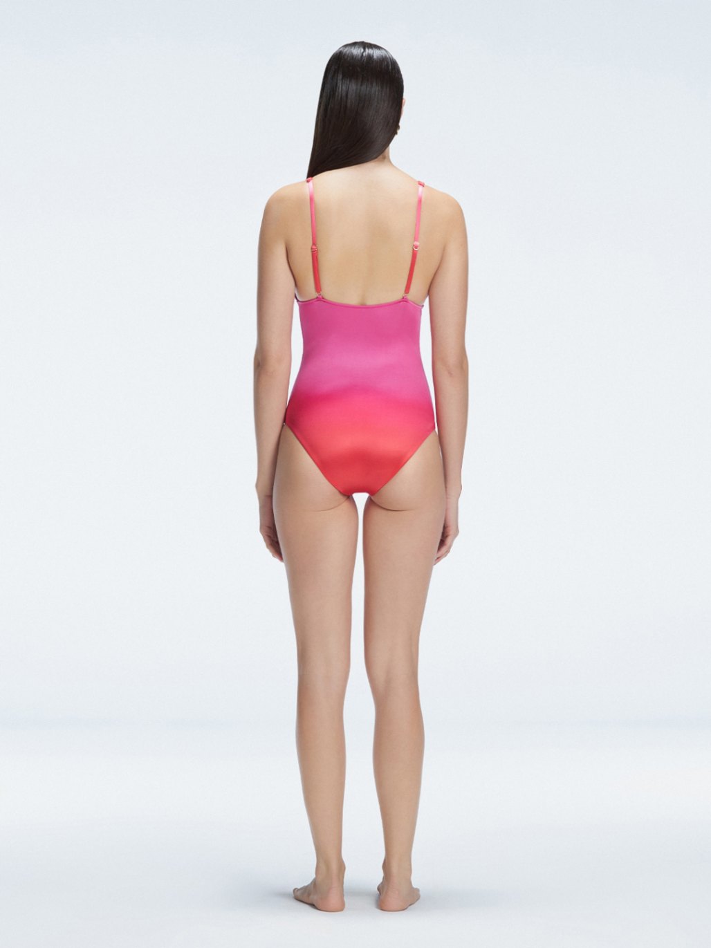 Marina Gradient V Neck Swimsuit | Moeva | Swimsuit | Each week unveils new pieces—luxury swimwear, fluid resort silhouettes, and elevated summer-to-evening essentials designed to carry you from coastal escapes to city nights.