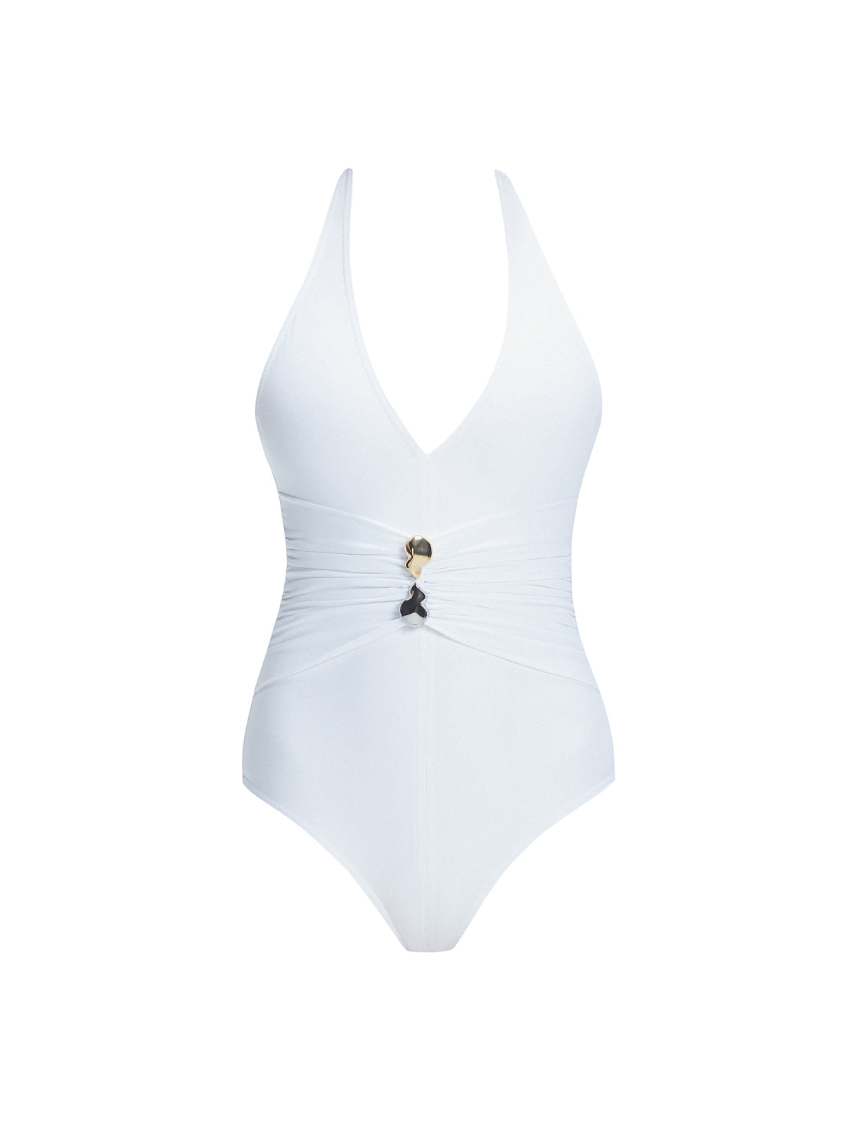 Miley White Halter Swimsuit | Moeva | Swimsuit | Each week unveils new pieces—luxury swimwear, fluid resort silhouettes, and elevated summer-to-evening essentials designed to carry you from coastal escapes to city nights.