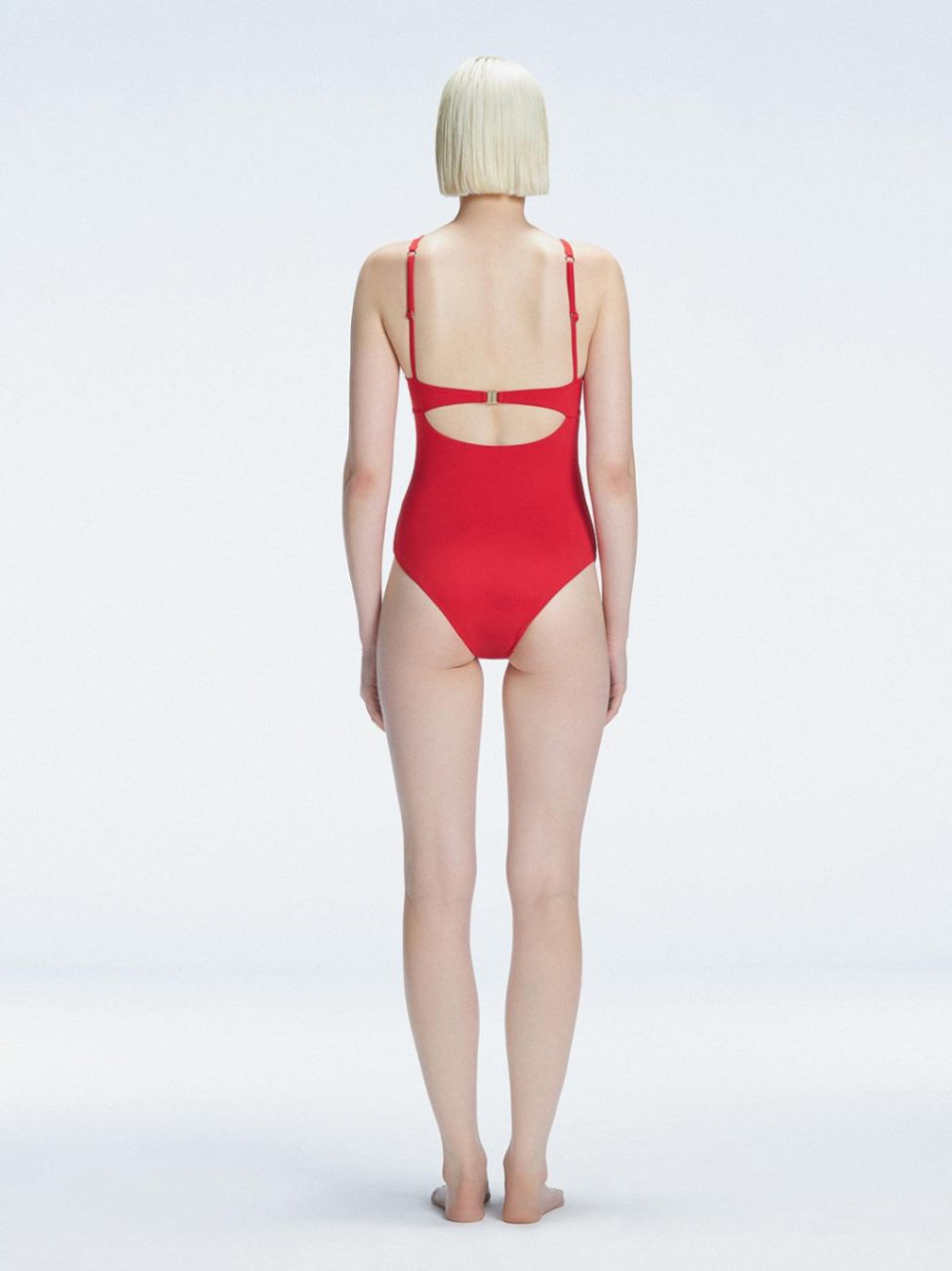 Natalie Lim Suarez - Lyra Red Halter Swimsuit | Moeva | Swimsuit | Each week unveils new pieces—luxury swimwear, fluid resort silhouettes, and elevated summer-to-evening essentials designed to carry you from coastal escapes to city nights.