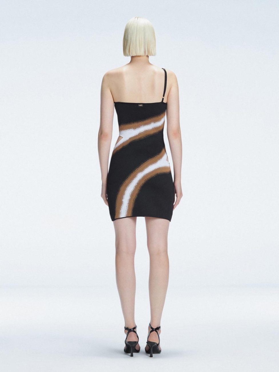 Nazlı Sabancı - Agatha Black Knit One Shoulder Mini Dress | Moeva | Dress | Each week unveils new pieces—luxury swimwear, fluid resort silhouettes, and elevated summer-to-evening essentials designed to carry you from coastal escapes to city nights.