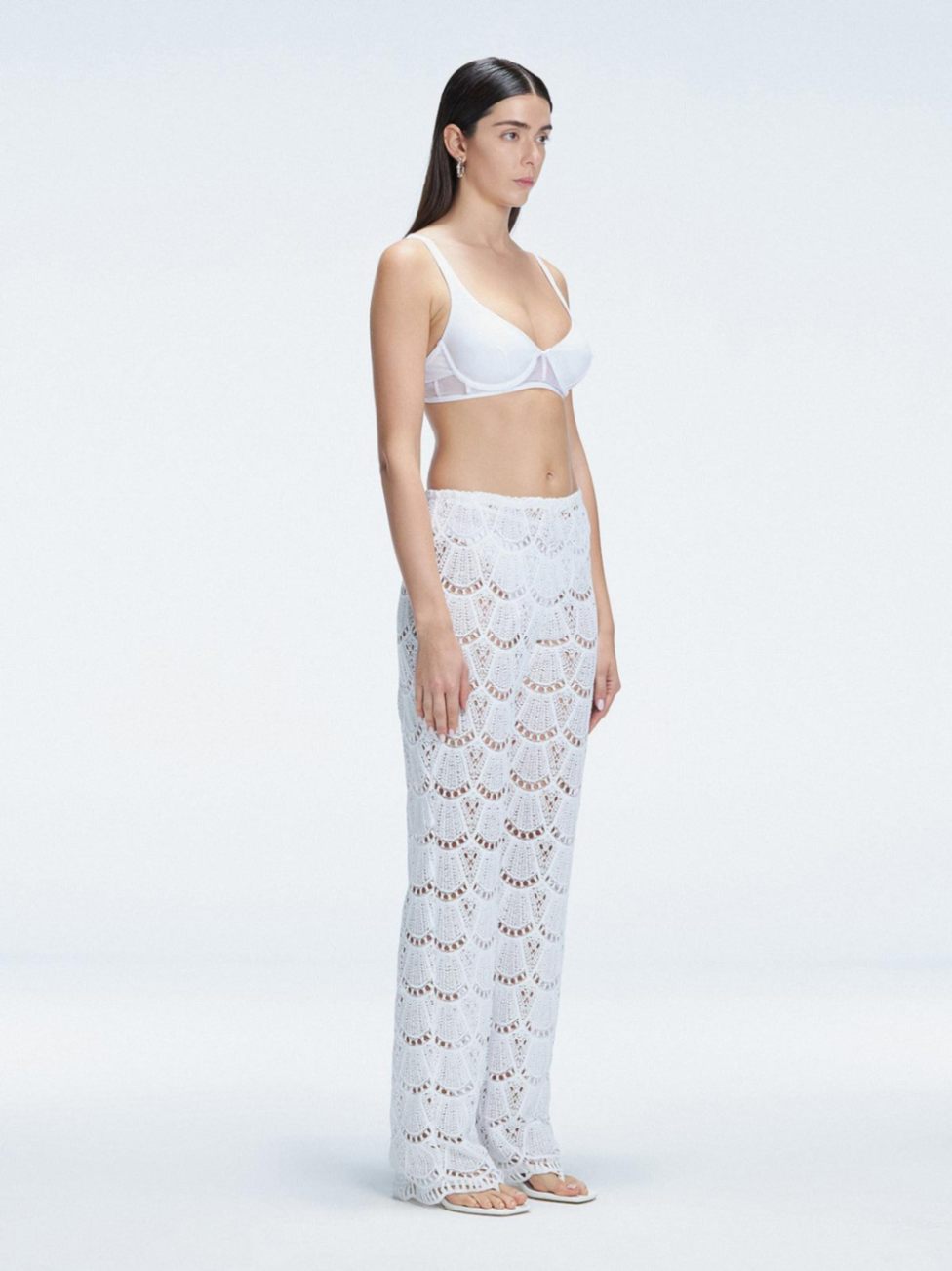 Julia Mateian - Elysia White Lace Crochet High Waist Pants | Moeva | Pants | Each week unveils new pieces—luxury swimwear, fluid resort silhouettes, and elevated summer-to-evening essentials designed to carry you from coastal escapes to city nights.