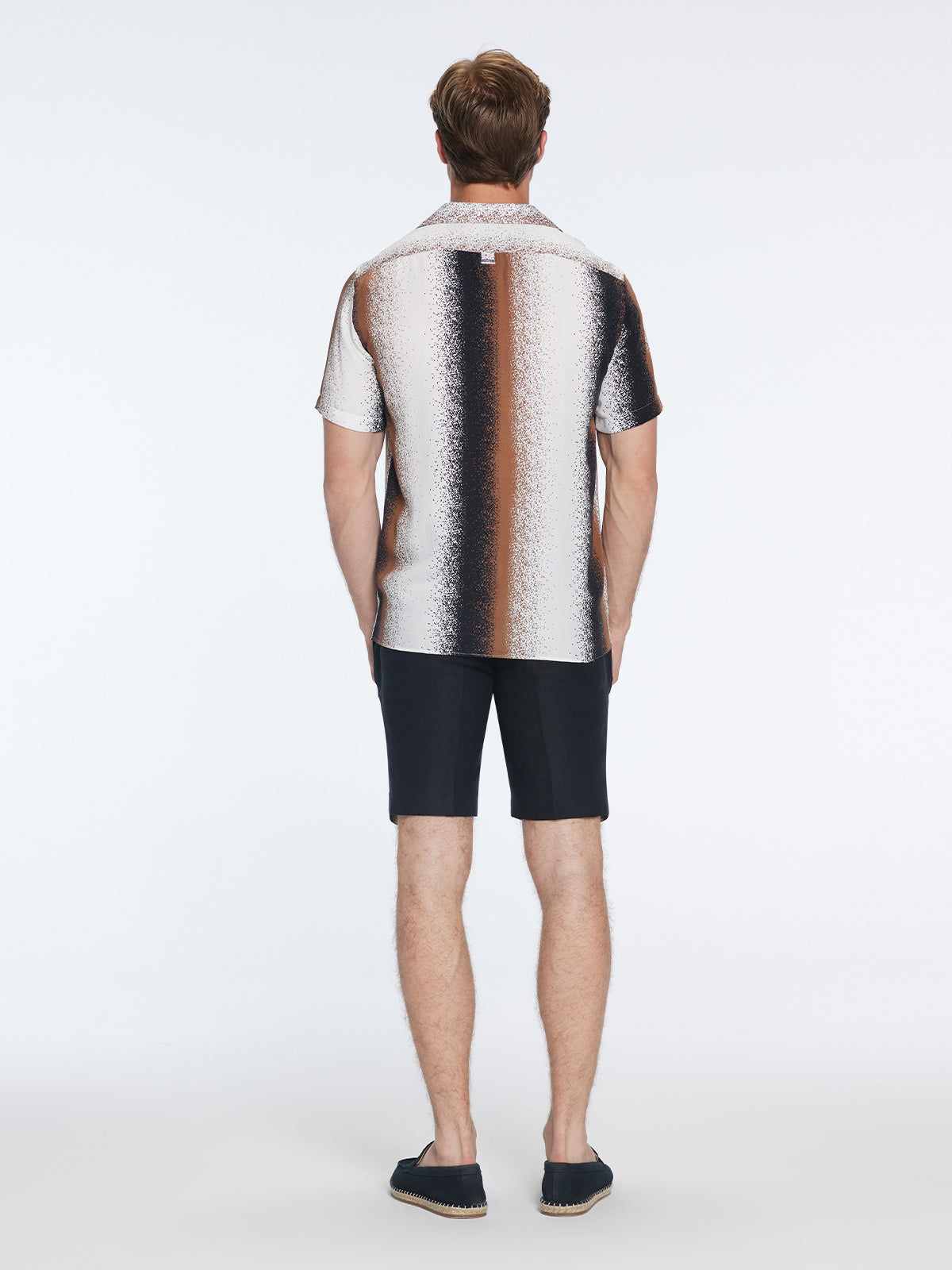 Caspian Black Degraded Tencel Camp-Collar Shirt | Moeva | Shirt | Each week unveils new pieces—luxury swimwear, fluid resort silhouettes, and elevated summer-to-evening essentials designed to carry you from coastal escapes to city nights.