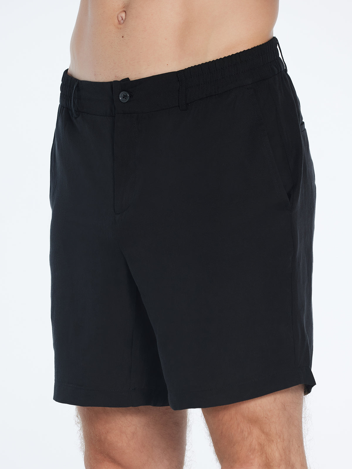 Dominic Black Cotton Shorts | Moeva | Shorts | Each week unveils new pieces—luxury swimwear, fluid resort silhouettes, and elevated summer-to-evening essentials designed to carry you from coastal escapes to city nights.