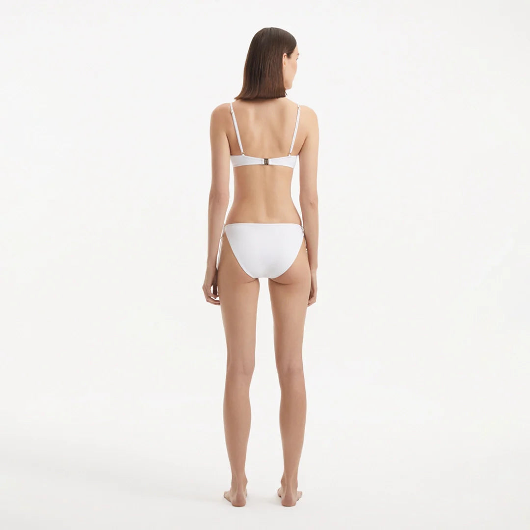 Salila White Underwired Side Tie Wave Textured Bikini Set | Moeva | Bikini Set | Each week unveils new pieces—luxury swimwear, fluid resort silhouettes, and elevated summer-to-evening essentials designed to carry you from coastal escapes to city nights.