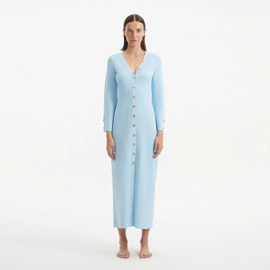 Nira Baby Blue Dress | Moeva | Dress | Each week unveils new pieces—luxury swimwear, fluid resort silhouettes, and elevated summer-to-evening essentials designed to carry you from coastal escapes to city nights.
