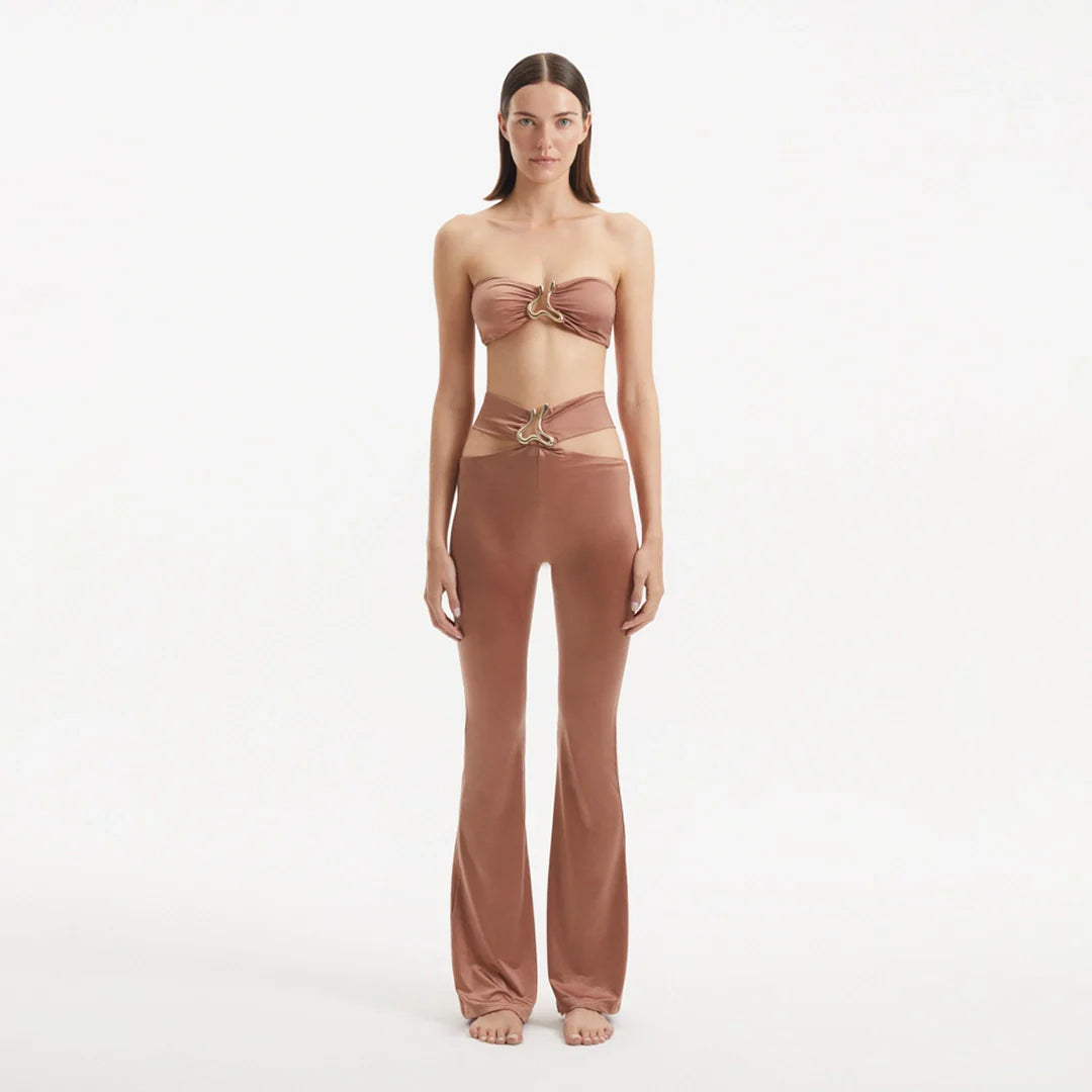 Jenna Brown Pants | Moeva | Pants | Each week unveils new pieces—luxury swimwear, fluid resort silhouettes, and elevated summer-to-evening essentials designed to carry you from coastal escapes to city nights.