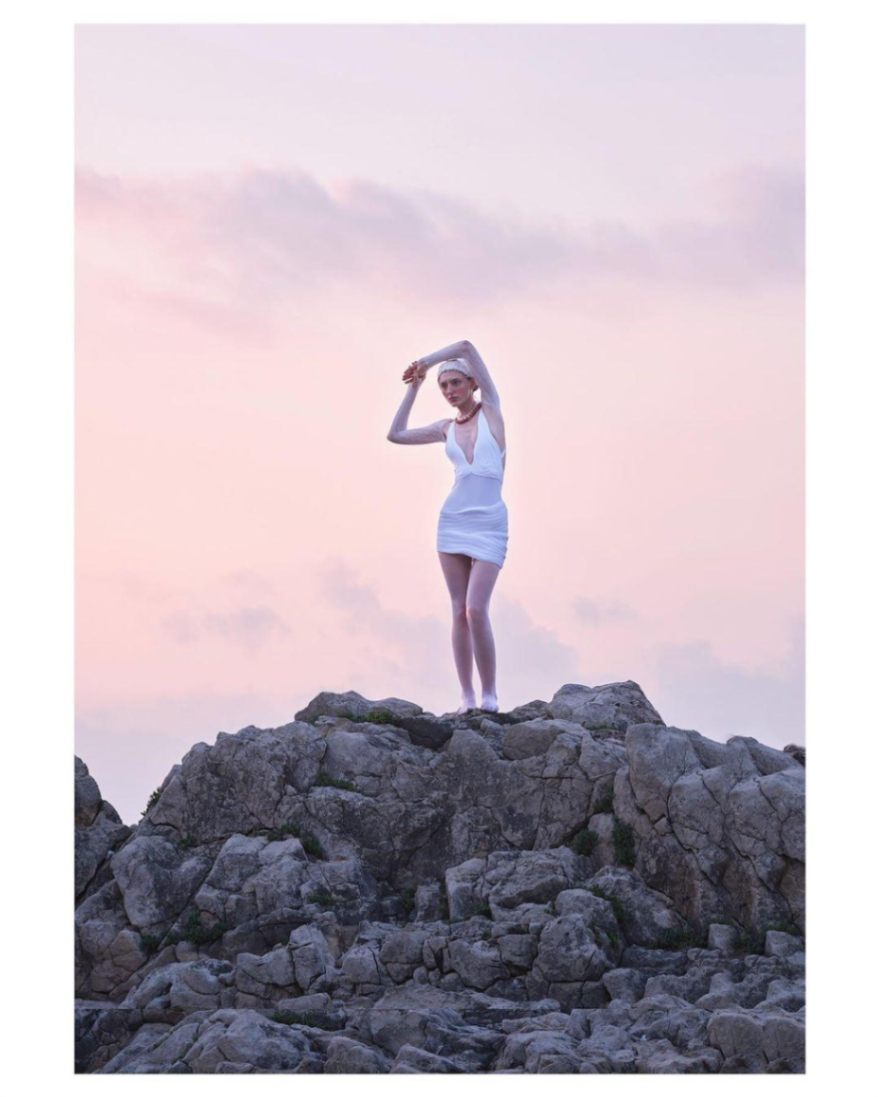 Sober Magazine - Breena White V Neck Swimsuit - Ephram White Wave-Textured Mini Skirt | Moeva | Swimsuit | Each week unveils new pieces—luxury swimwear, fluid resort silhouettes, and elevated summer-to-evening essentials designed to carry you from coastal escapes to city nights.