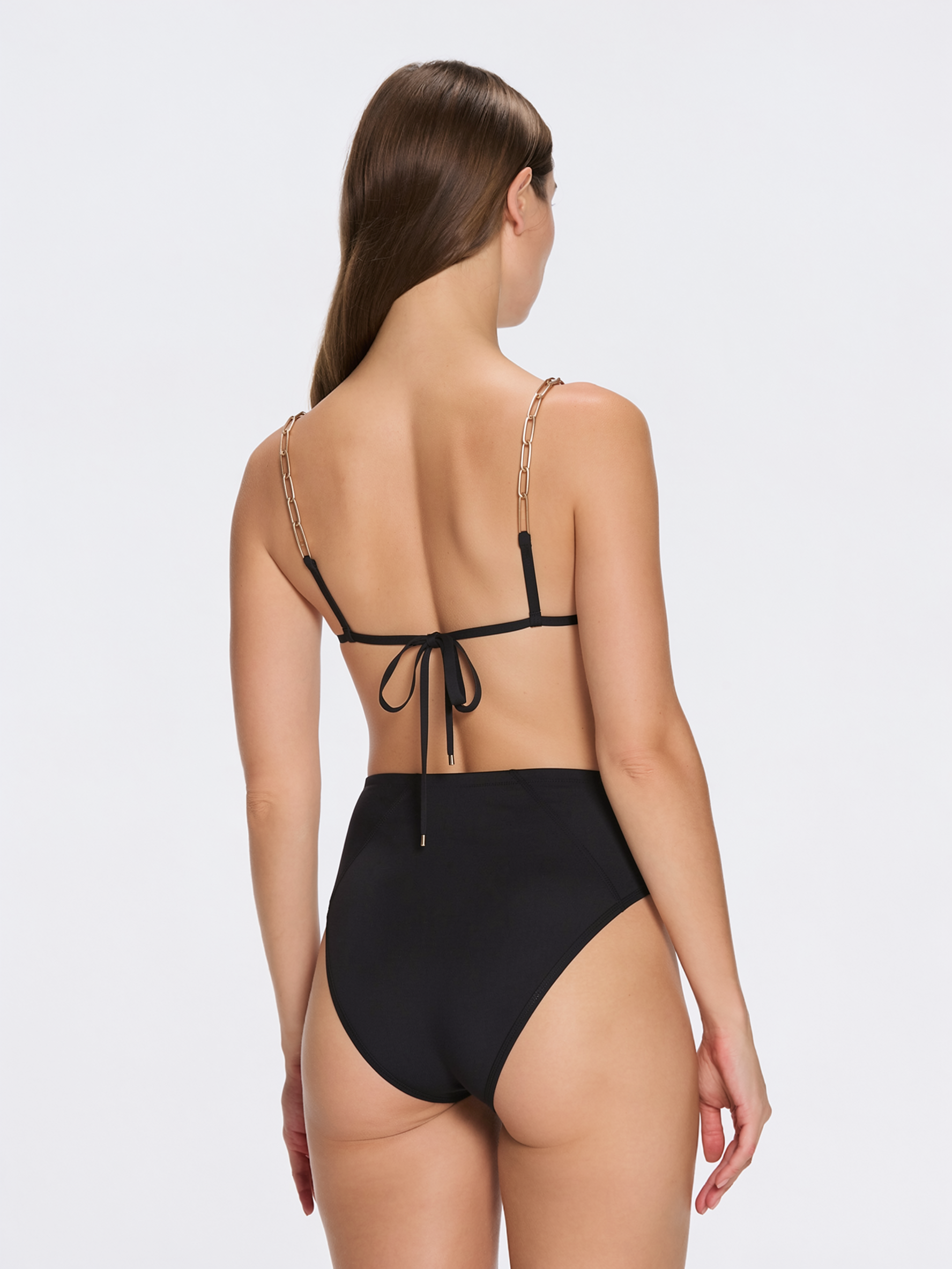 Como Black Triangle High Waist Solid Bikini Set | Moeva | Bikini Set | Each week unveils new pieces—luxury swimwear, fluid resort silhouettes, and elevated summer-to-evening essentials designed to carry you from coastal escapes to city nights.