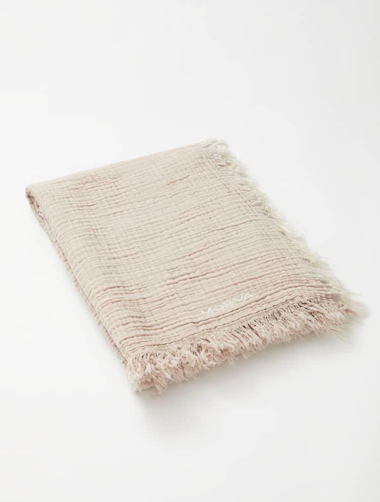 Ibiza Beige/Ecru Towel | Moeva | Towel | Each week unveils new pieces—luxury swimwear, fluid resort silhouettes, and elevated summer-to-evening essentials designed to carry you from coastal escapes to city nights.