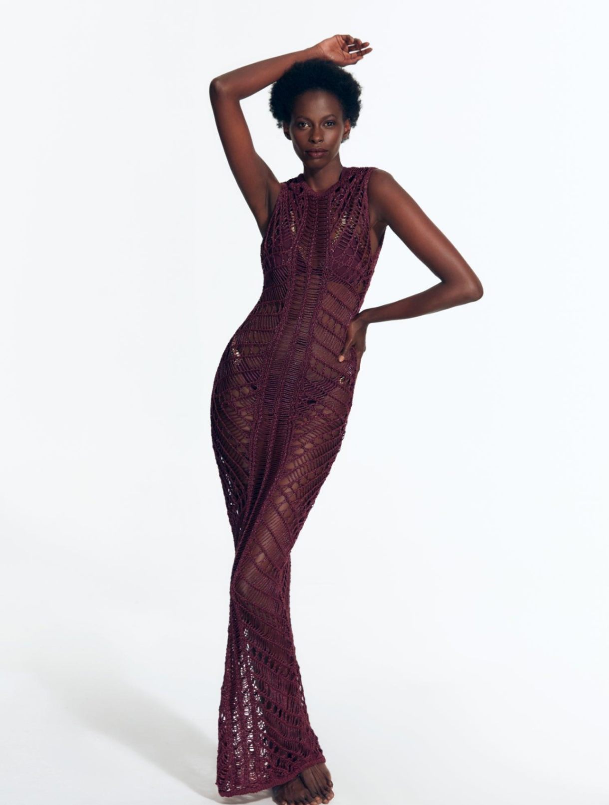 Luna Prune Knit Sleeveless Maxi Dress | Moeva | Dress | Each week unveils new pieces—luxury swimwear, fluid resort silhouettes, and elevated summer-to-evening essentials designed to carry you from coastal escapes to city nights.