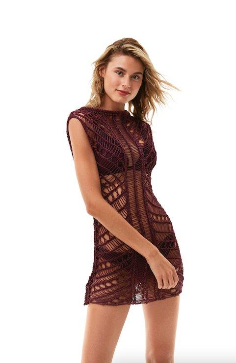 Maggie Prune Dress | Moeva | Dress | Each week unveils new pieces—luxury swimwear, fluid resort silhouettes, and elevated summer-to-evening essentials designed to carry you from coastal escapes to city nights.