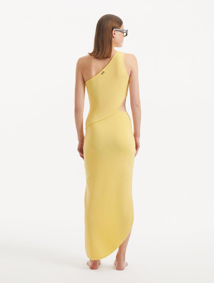 Anna Sheridan - Shore Yellow One-Shoulder Maxi Knitted Dress with Cut-Out Details | Moeva | Dress | Each week unveils new pieces—luxury swimwear, fluid resort silhouettes, and elevated summer-to-evening essentials designed to carry you from coastal escapes to city nights.