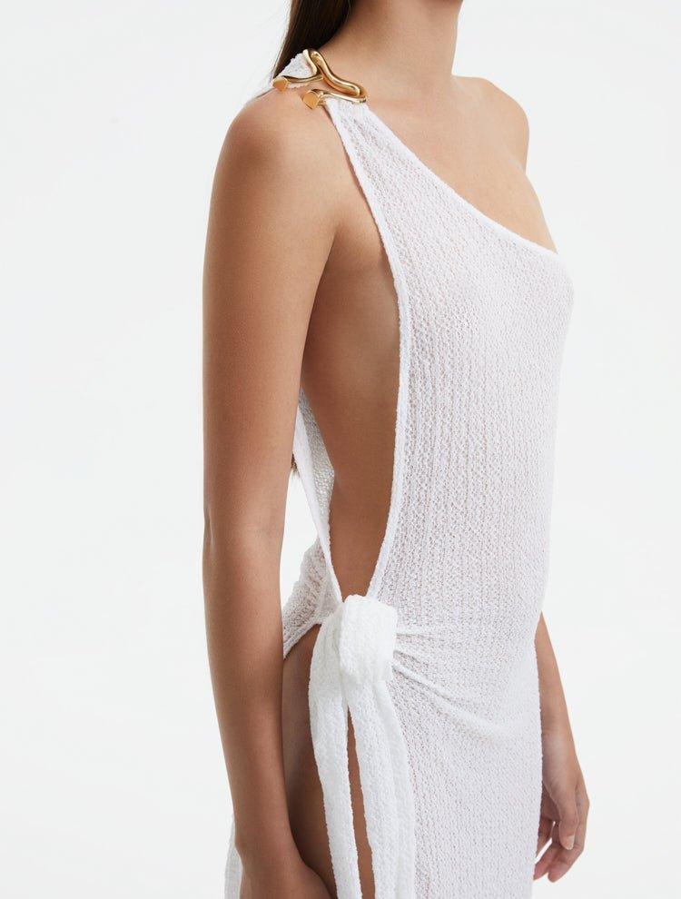 Sara Sampaio - Susanna White Dress | Moeva | Dress | Each week unveils new pieces—luxury swimwear, fluid resort silhouettes, and elevated summer-to-evening essentials designed to carry you from coastal escapes to city nights.